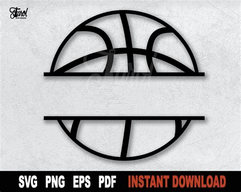 Basketball Svg Split Monogram Svg Cut File Basketball Etsy