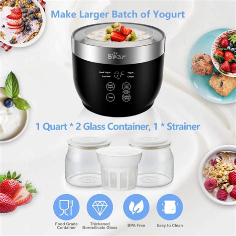 Bear Yogurt Maker Greek Yogurt Maker Machine With Strainer And Timer