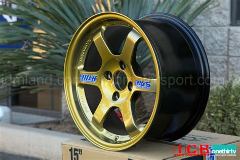 Rays Volk Racing TE37 Wheels 15X8 4X100 35 Offset Hyper Gold