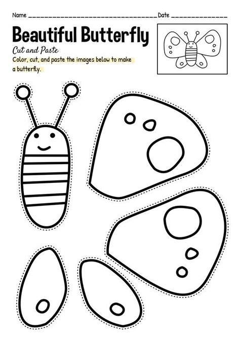 13 Cut And Paste Worksheets For Kindergarten In 2024 Cutting