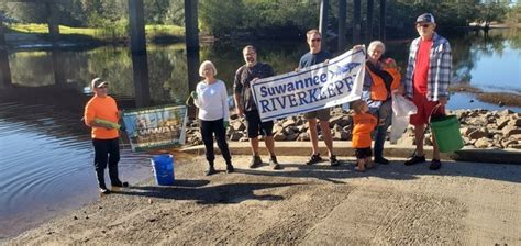 Wwals And Suwannee Riverkeeper Banners At Berrien Beach Boat Ramp