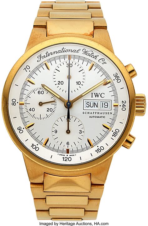 Iwc Gold Ref 9277 Gst Chrono Automatic Wristwatch Timepieces