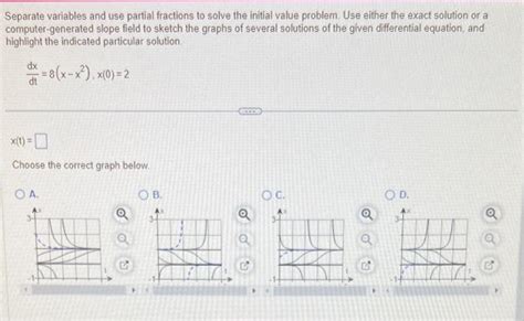 Solved Separate Variables And Use Partial Fractions To Solve Chegg