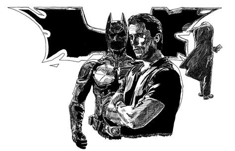 The Dark Knight Rises and Joker Drawing by Vittorio Magaletti