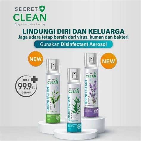 Jual SECRET CLEAN Disinfectant Spray Disinfektan 200 Ml Shopee Indonesia