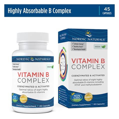 Nordic Naturals Vitamin B Complex, Capsules, 45 Ct - Walmart.com ...