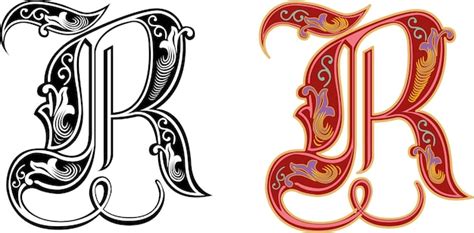 Fancy Calligraphy Letter R
