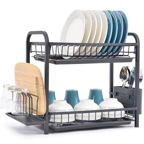 Buy Kingrack Dish Drying Rackdish Rack 2 Tierdish Drainers With Drip