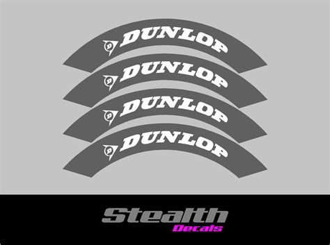 Dunlop Tyre Stencil Stickers Stealth Decals