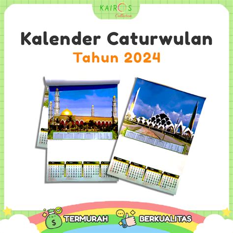 Jual Kalender Dinding Tahun 2024 Catur Wulan Shopee Indonesia