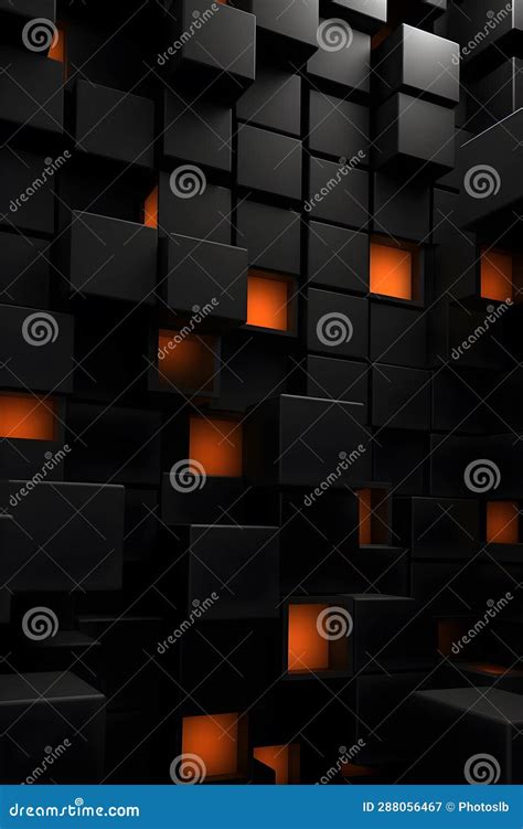 3d Cubes Background Abstract Technology Wallpaper With Black And