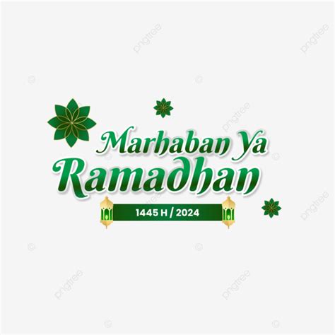 Tarjeta De Felicitación Marhaban Sí Ramadán 2024 1445 H Vector PNG