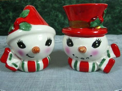 Lefton Snowman Salt And Pepper Shaker Set Lefton Salt And Pepper