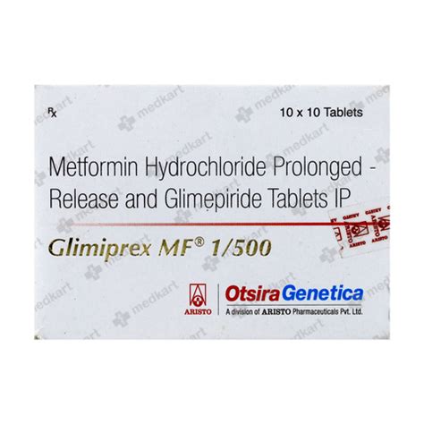 GLIMIPREX MF 1 500MG TABLET 10 S Price Composition Generic