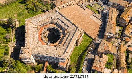 Aerial View Villa Farnese Pentagonal Mansion Stock Photo 2279227899