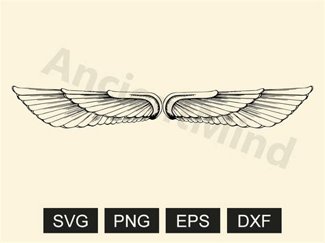 Egyptian Wings Svg, Wings Png, Ancient Egypt SVG, Ancient Egypt Symbols ...