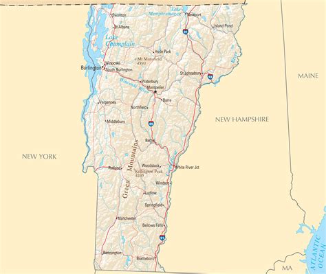 Vermont Map Rich Image And Wallpaper