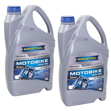 RAVENOL Engine Oil Motobike 4 T Ester SAE 15W 50 Buy Online 67 95