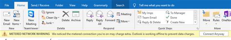 B How To Fix Metered Network Warning In Outlook And Onedrive In