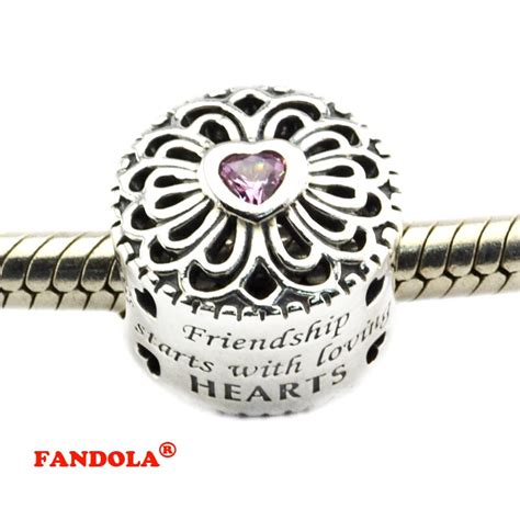 Bracelet Breloques En Argent Sterling Perles D Amour Et D Amiti