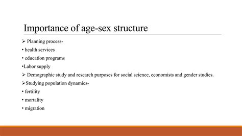 Age And Sex Structure Ppt