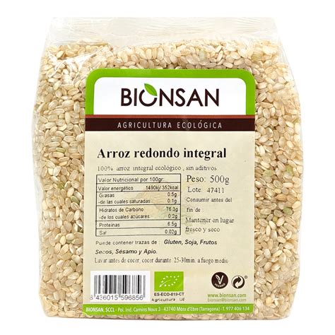 Arroz Redondo Integral Ecológico 500gr Bionsan