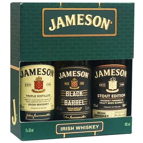 Jameson Irish Whiskey Tri Pack 3 X 005 Liter Whisky Wizard