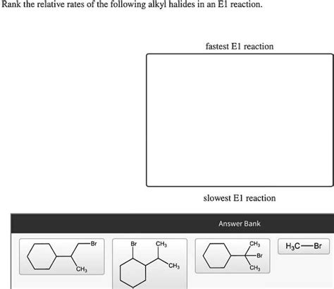 Solved Texts Rank The Relative Rates Of The Following Alkyl Halides