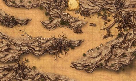 Desert Mountain Descent Battlemap 50x30 By Savingthrower On