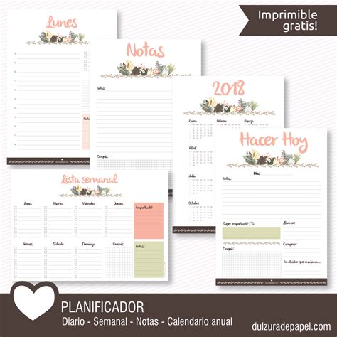 Planificador Semanal Imprimible Gratis Para Descargar Planificador Semanal Para Imprimir