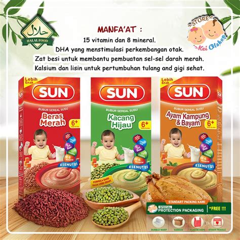 Jual Sun Bubur Sereal Susu 6bln Kacang Hijau 120g All Varian