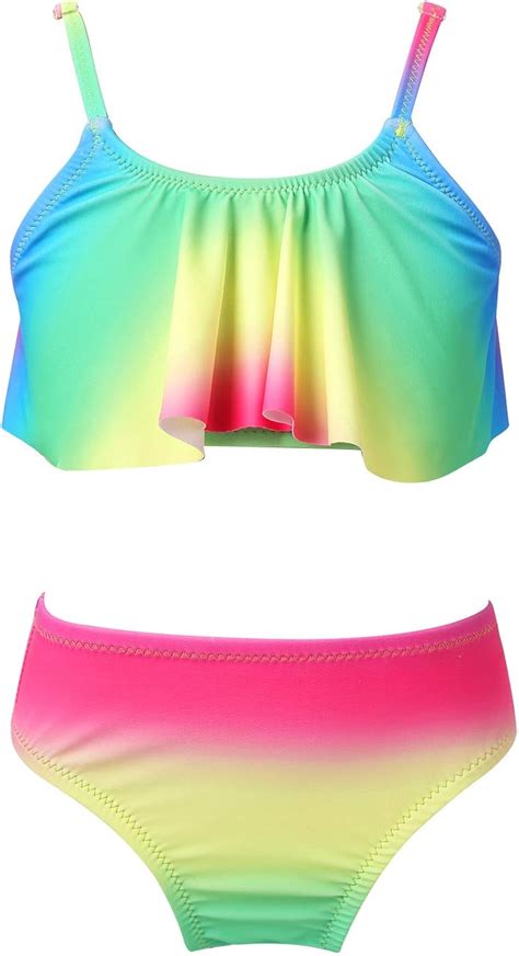 TTAO TTAO Mädchen Badeanzug Bikini Set für Kinder Zweiteiliger Bademode