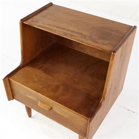 Russel Wright For Conant Ball Mid Century Maple Nightstand For Sale At