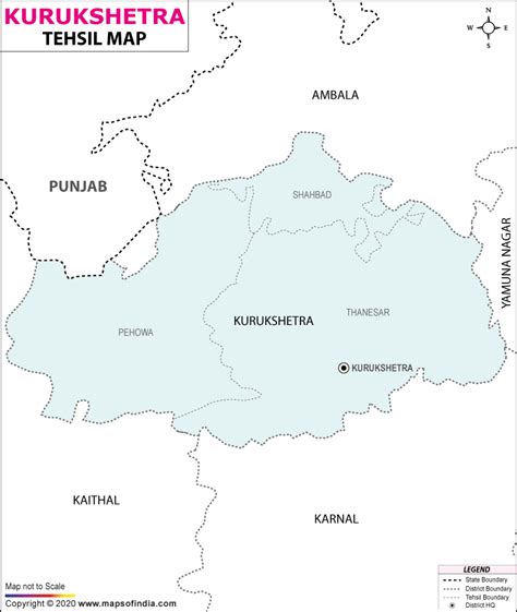 Road Map Of Kurukshetra District