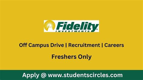 Fidelity Investments Careers 2023 Fresher Direct Link By V G