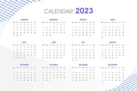 2023 kalender mall redigerbar vektor 14525512 Vektorkonst på Vecteezy