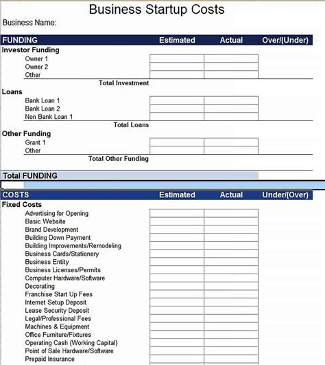 Business Templates Excel