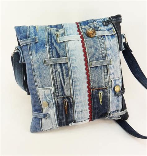 Dril De Algod N Reciclado Bolsa Azul Denim Jeans Bolso De Etsy Jeans