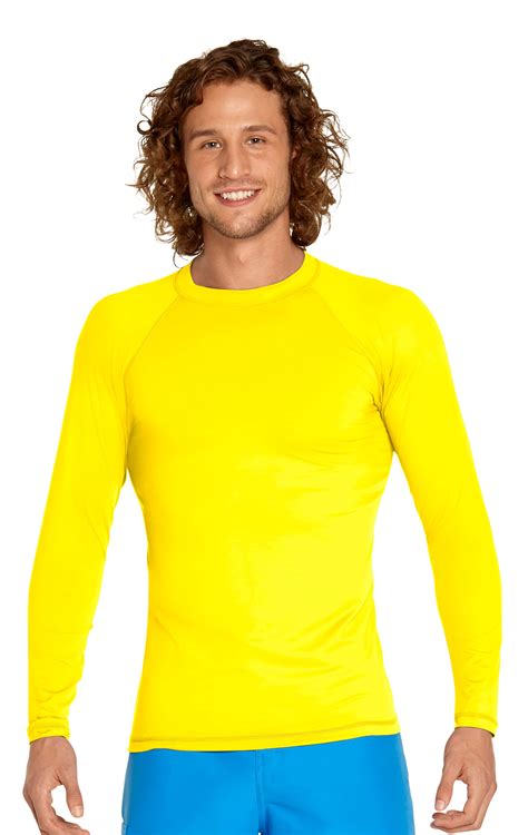 Rash Guard Long Sleeve Yellow Wet Effect Inc