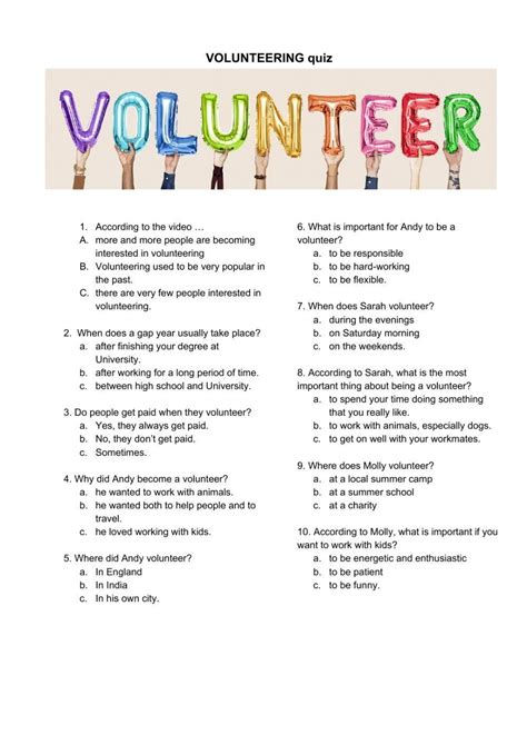 182116 Volunteering Msalcaraz2 Liveworksheets