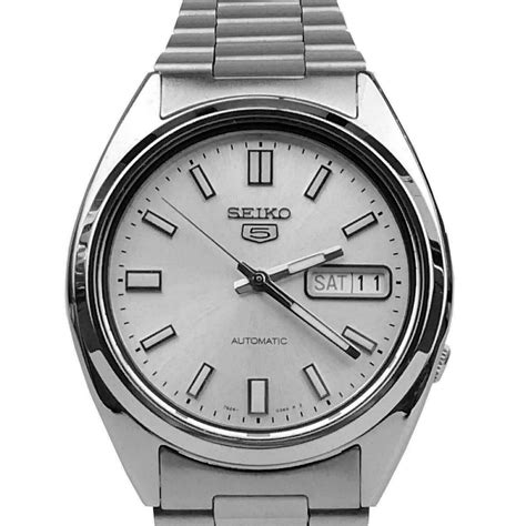 Reloj Automático Hombre Seiko 5 Snxs73k1 Dial Blanco Correa Acero