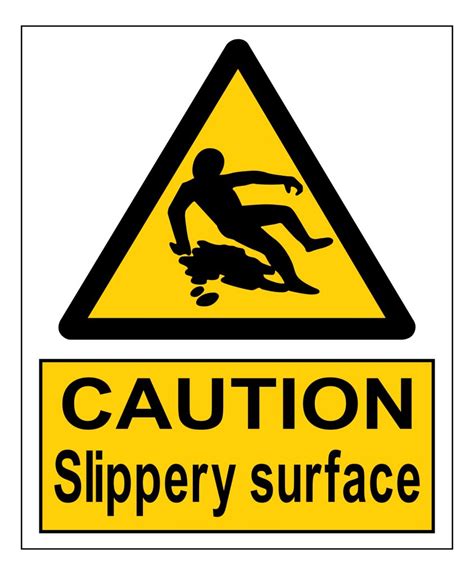 Caution Slippery Surface Mac Safety Signs