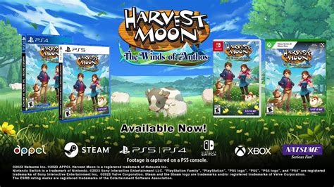 Harvest Moon The Winds Of Anthos Launch Trailer YouTube