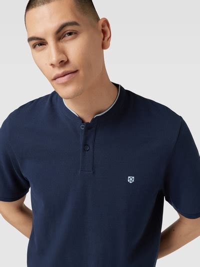 Jack And Jones Premium Poloshirt Mit Stehkragen Modell Blasainz Marine