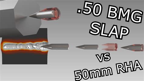 50 Bmg Slap Vs Steel Armor Tung Carbide Penetrator Against 50mm Rha