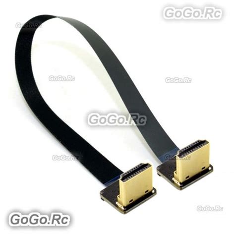 2x Fpv Dual Down Angled 90 Degree Hdmi Type A Male To Male Hdtv Flat