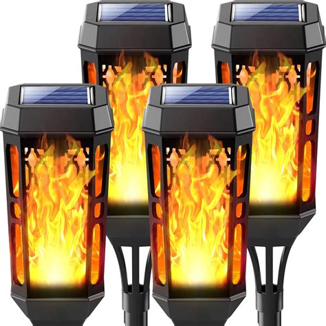 Yazeky Lumi Res Flamme Solaire Exterieure Pi Ces Led Lampe Solaire