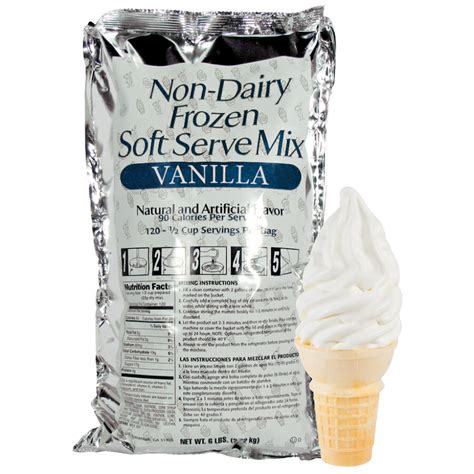 Vanilla Non Dairy Soft Serve Ice Cream Mix 6 Case