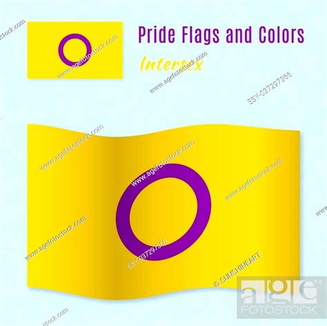 Intersex Pride Flag With Correct Color Scheme Both Still And Waving