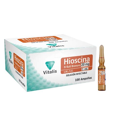 Hioscina N Butil Bromuro 20 Mg 1 ML Vitalis